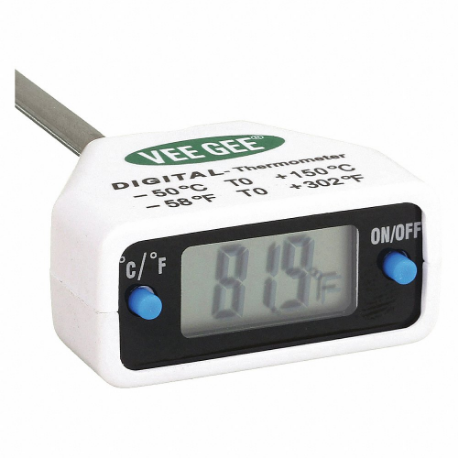 Digital Pocket Thermometer, Top Reading T-Handle Style Pocket Thermometer, T-Handle Body