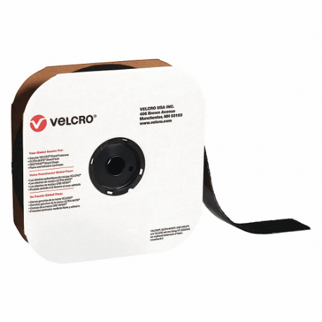 VELCRO VEL137 Tape, Strips, Hook, 2 Inch Sizex75ft, Blk | CU7QVN 44YG66