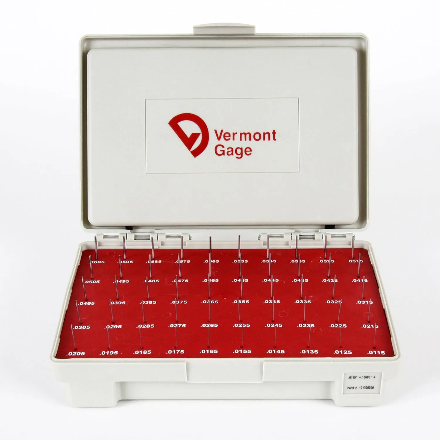 Pin Gage Set, Class ZZ, Go, BG, 0.0110 - 0.0600 Inch Range, 50 Pcs