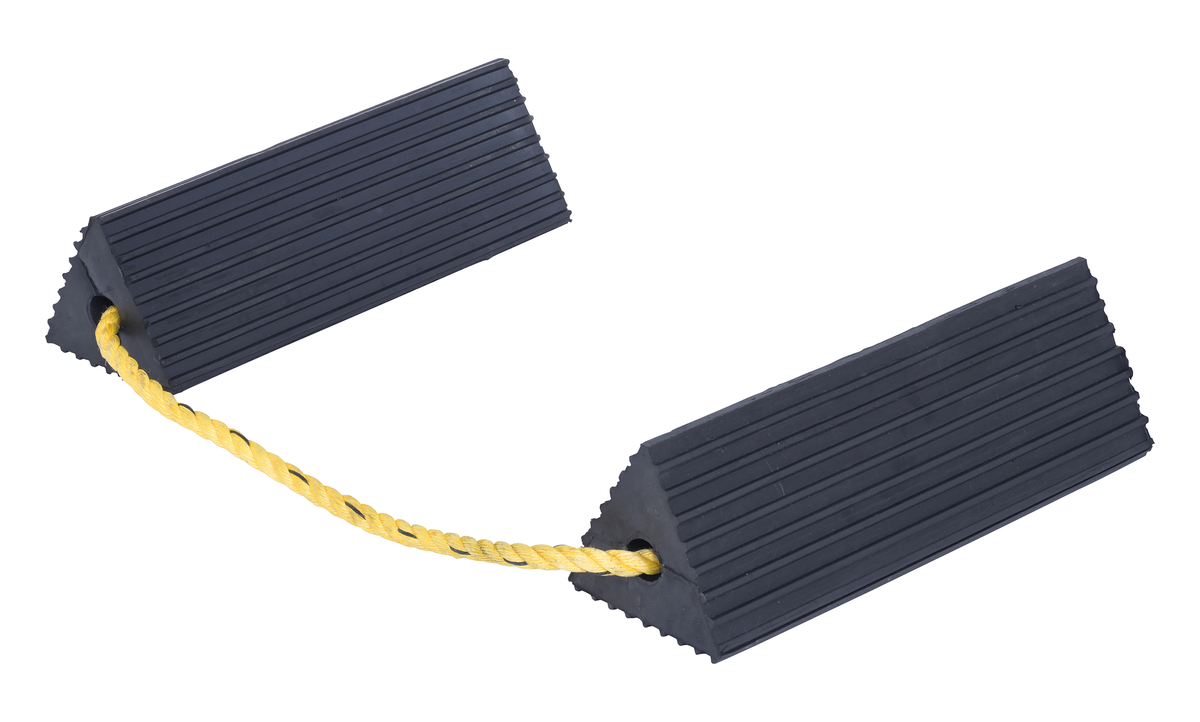 Rubber Airline Wheel Chock 6 x 18 Inch Black