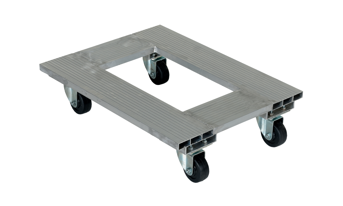 VESTIL ACP-1824-9 Channel Dolly, 2000 lb., 18 x 24 Inch Size, Silver, Aluminum | CE3AAR