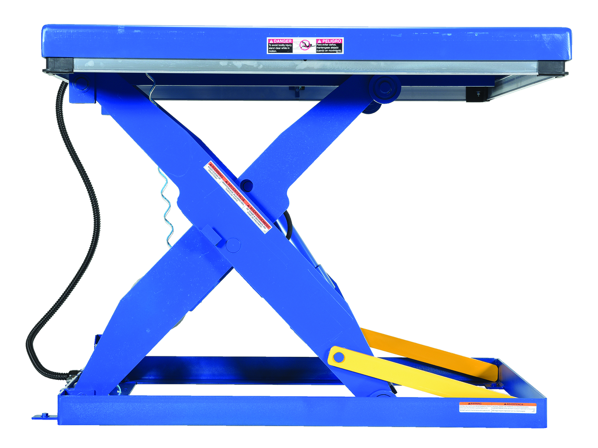 VESTIL AHLT-2448-3-43 Rotary Air Hydraulic Scissor Lift Table, 3000 Lb. Capacity, 24 Inch x 48 Inch Size, Steel | AG7LFL
