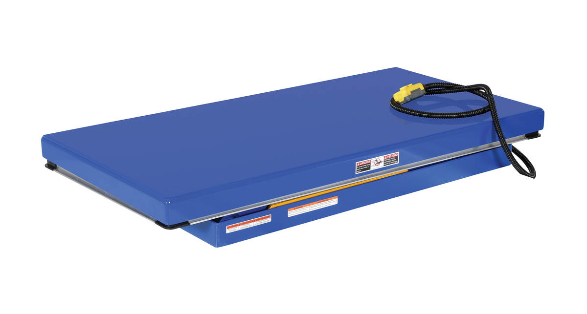 VESTIL AHLT-3060-3-43 Rotary Air Hydraulic Scissor Lift Table, 3000 Lb. Capacity, 30 Inch x 60 Inch Size, Steel | AG7LFM