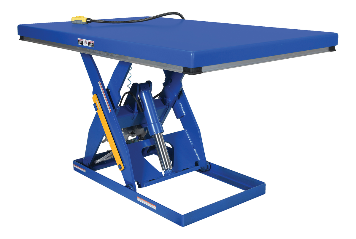 VESTIL AHLT-4872-3-43 Rotary Air Hydraulic Scissor Lift Table, 3000 Lb. Capacity, 42 Inch x 72 Inch Size, Steel | AG7LFQ