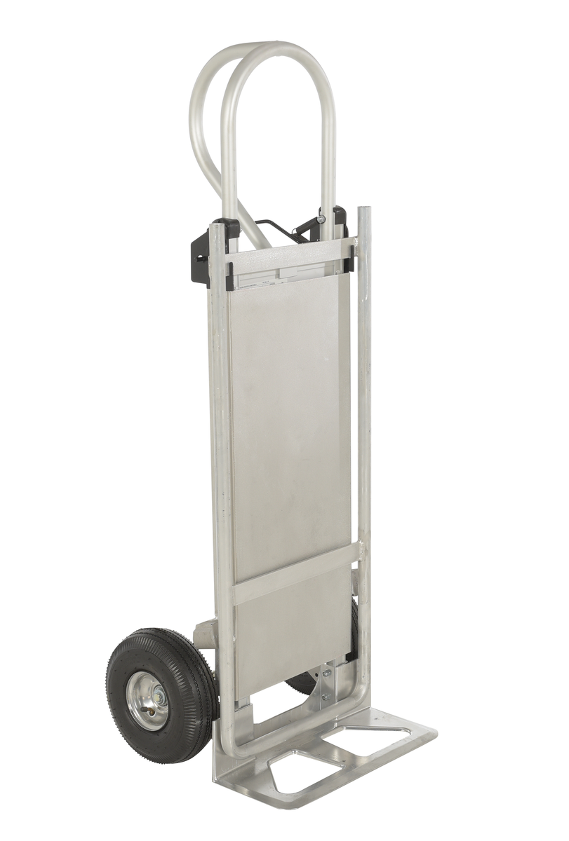 VESTIL ALUM-P-TB Hand Truck With Folding Platform, Pneumatic | AG7LUV