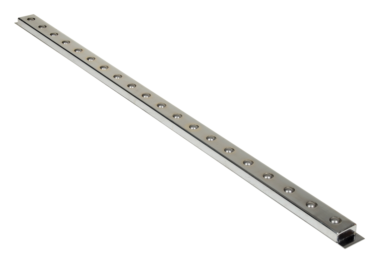 VESTIL BALL-S60 Chrome Ball Transfer Strip, 60 x 2-3/4 Inch Size | AG7MJQ