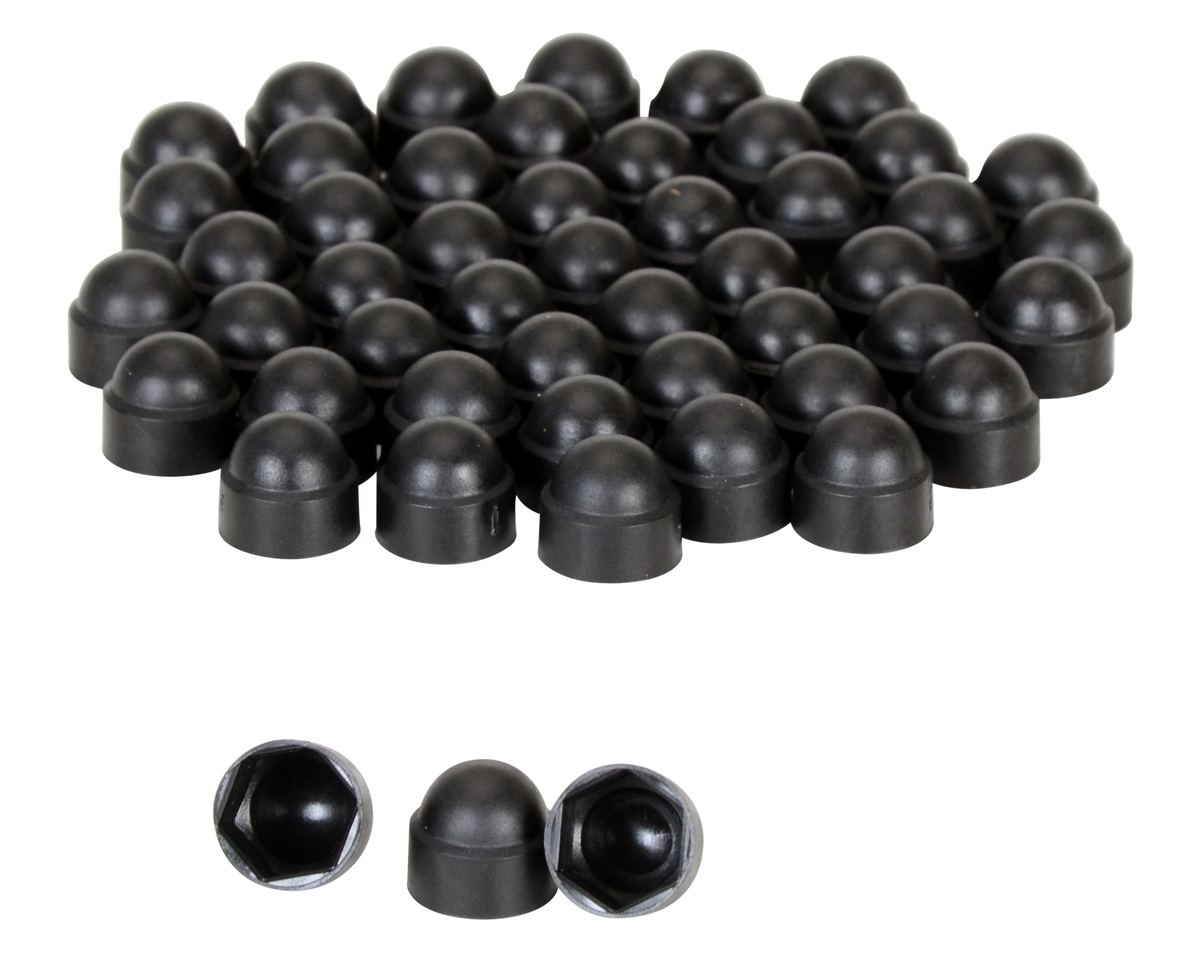 Plastic Bolt Cap, 3/8 Inch Anchor Size, Black