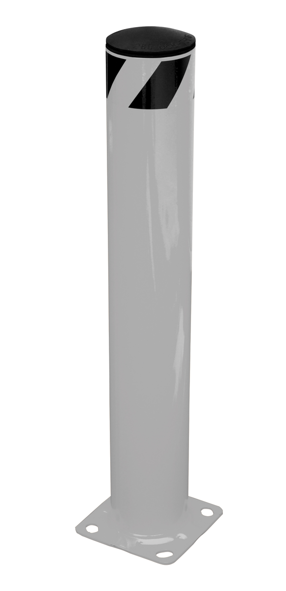 VESTIL BOL-36-5.5-SL STEEL PIPE SAFETY BOLLARD 36 Inch x 5.5 Inch SILVR | CY7KRP