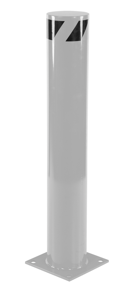 VESTIL BOL-42-6.5-SL STEEL PIPE SAFETY BOLLARD 42 Inch x 6.5 Inch SILVR | CY7LCN