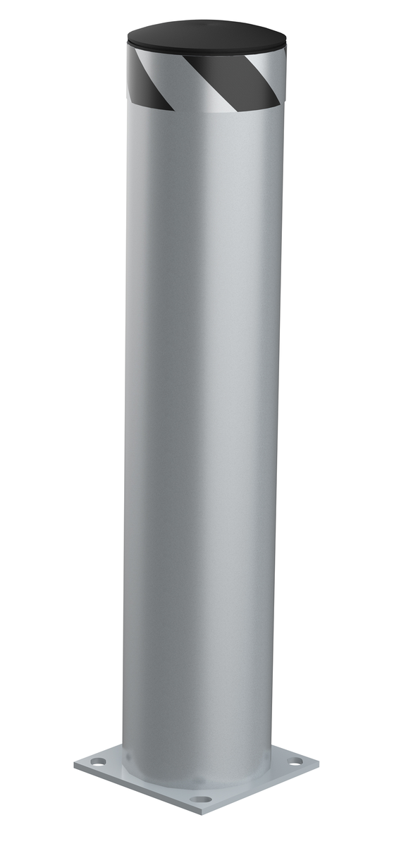 VESTIL BOL-42-8.5-SL STEEL PIPE SAFETY BOLLARD 42 Inch x 8.5 Inch SILVR | CY7LEA
