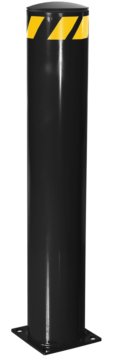 VESTIL BOL-48-8.5-BK STEEL PIPE SAFETY BOLLARD 48 Inch x 8.5 Inch BLACK | CY7KVN