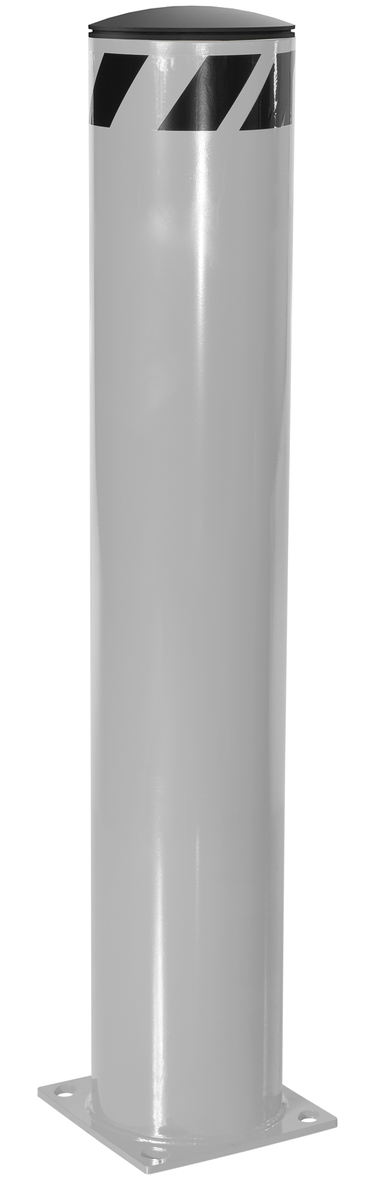 VESTIL BOL-48-8.5-SL STEEL PIPE SAFETY BOLLARD 48 Inch x 8.5 Inch SILVR | CY7MFA