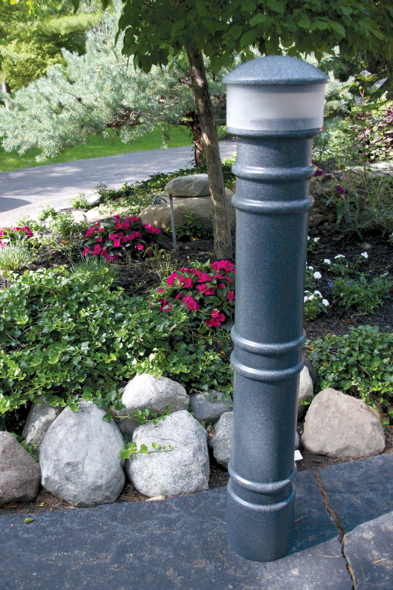 VESTIL BPC-DM-LAC-GY Bollard Cover, AC Light, 57 Inch Size, Gray | AG7MQY