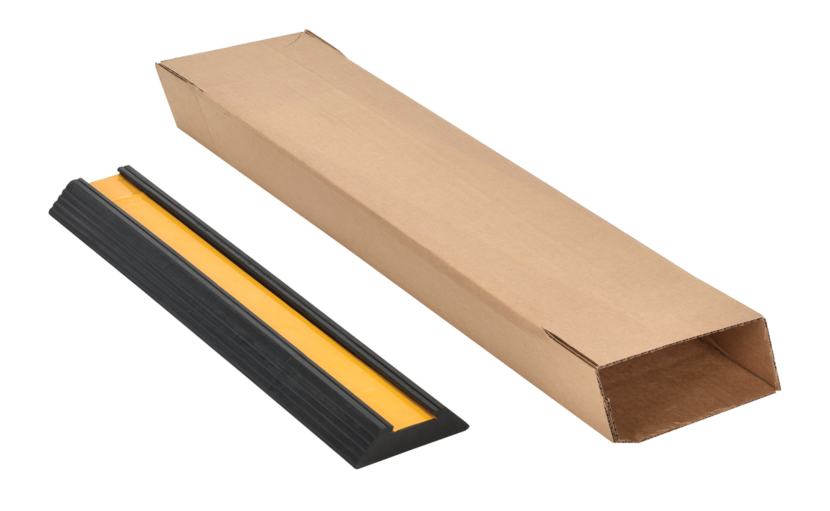 Rubber Extruded Bumper Stop Box, 24 x 5-1/2 x 1-1/4 Inch, Black