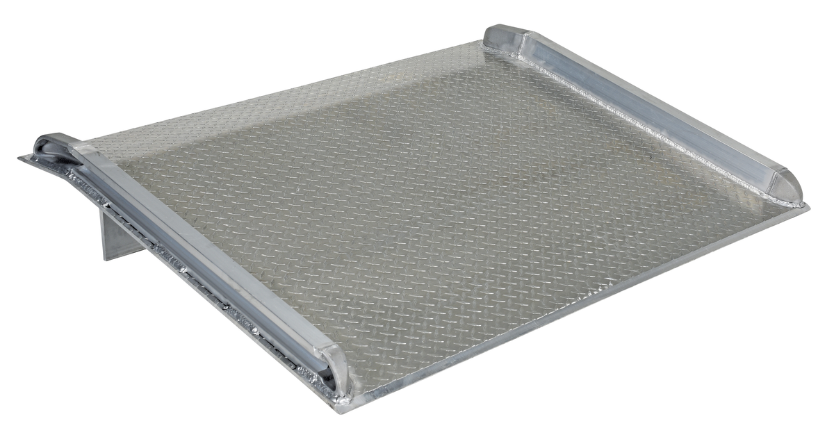 VESTIL BTA-12006654 Truck Dockboard, 12000 Lb. Capacity, 66 Inch x 54 Inch Size, Silver, Aluminium | AG7NJD