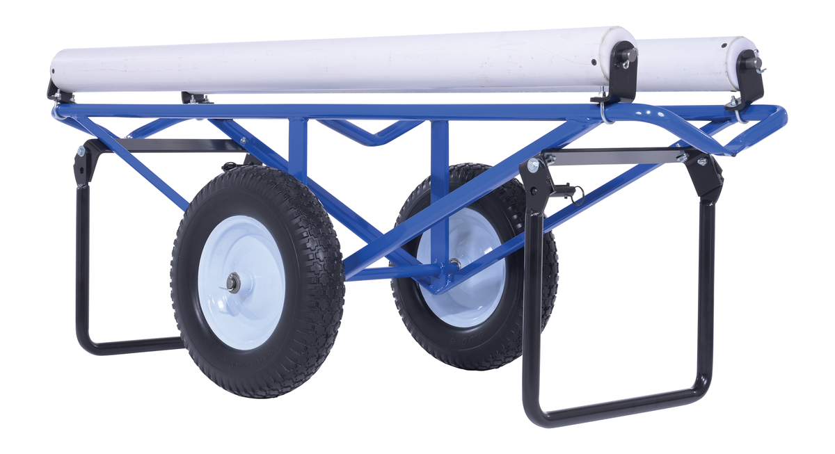 VESTIL CARPET-D-FF Rug Dispenser, Foam Filled Wheels, 60 x 26 Inch Size, Blue | AG7PAW