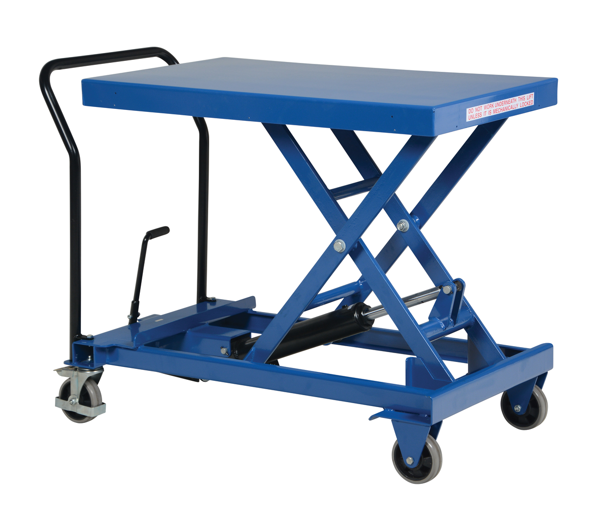 Steel Premium Scissor Lift Cart with Foot Release 40-1/2 Inch x 24 Inch 1000 lb Capacity