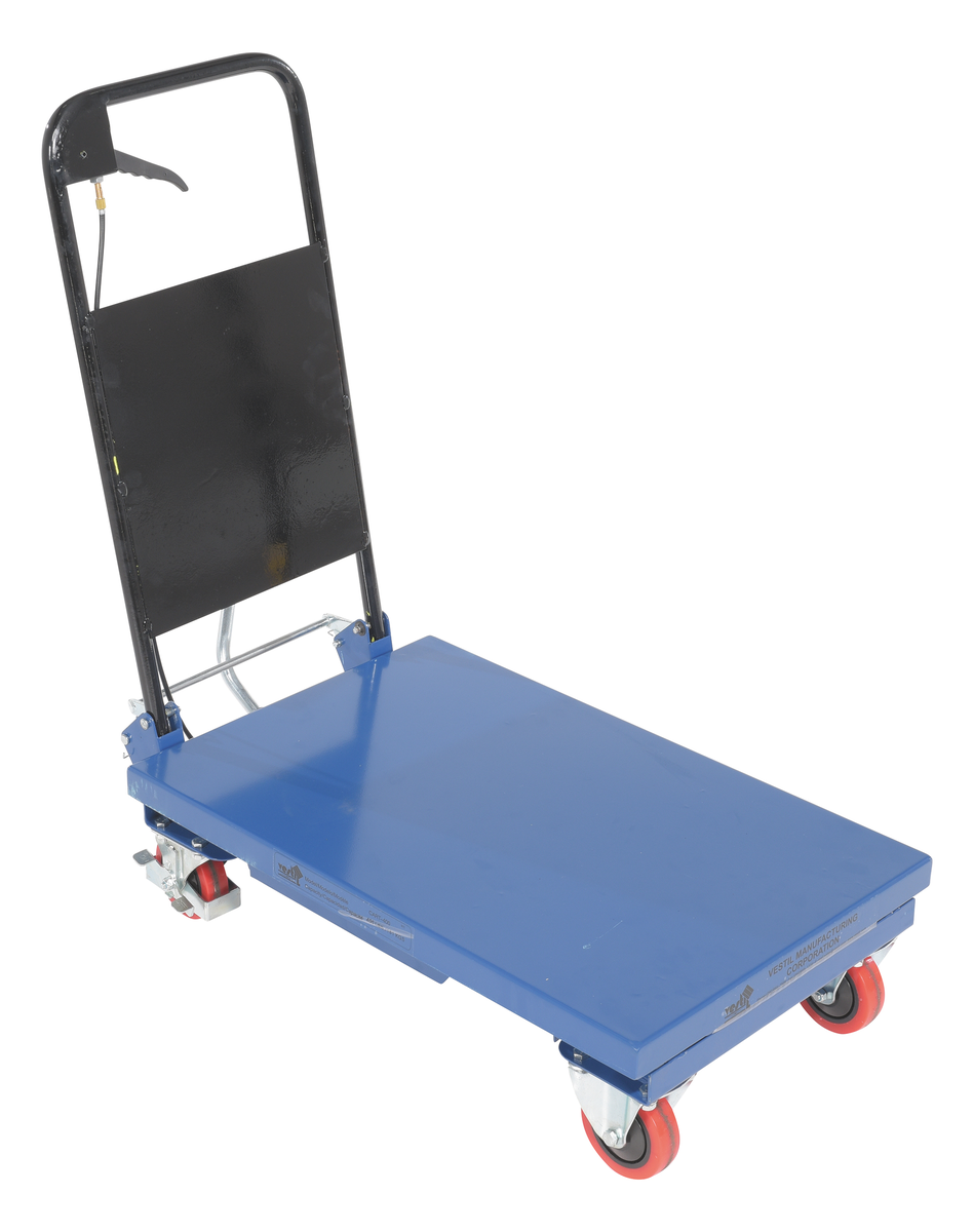 Steel Hydraulic Elevating Cart 330 lb Capacity, Blue
