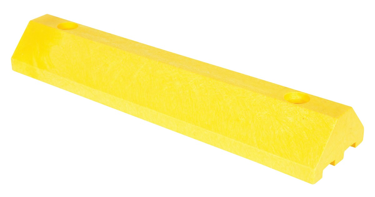VESTIL CS-S24-Y Parking Block, 24 Inch Size, Yellow | AG7PQT