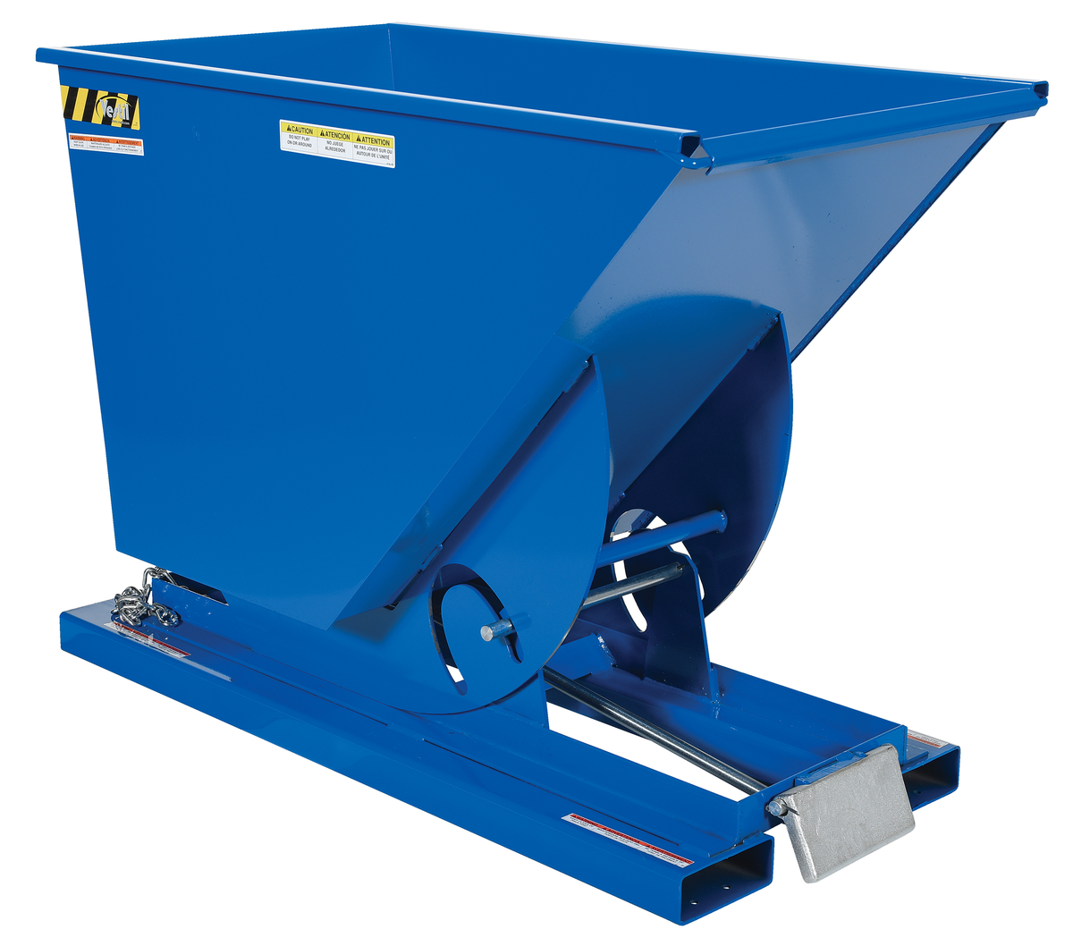 VESTIL D-75-HD Self Dumping Hopper, Heavy Duty, 0.75 cu. yd., 6000 Lb., Blue, Steel | AG7QEU