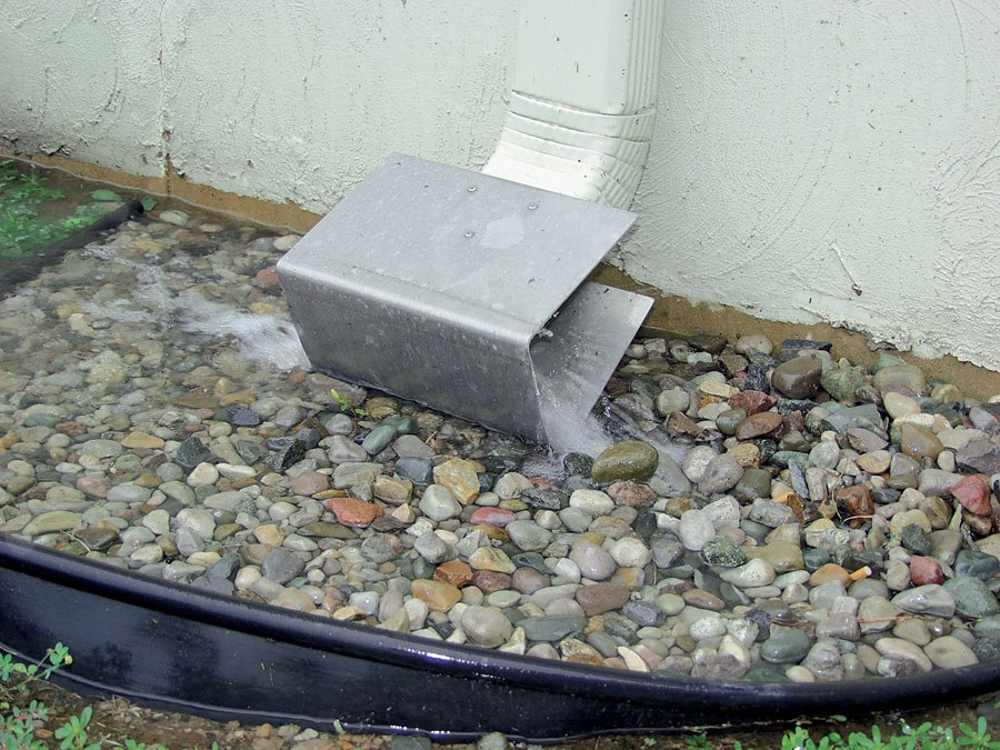 Aluminium Downspout Drain Water Disperser, 8 x 12 x 6-1/2 Inch, Silver