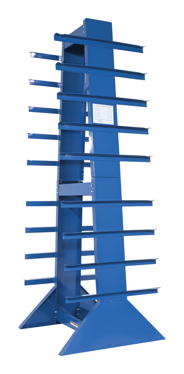 Steel Double Sided Horizontal Bar Rack 30-1/4 x 30 x 83-7/8 Inch 2600 lb Capacity, Blue