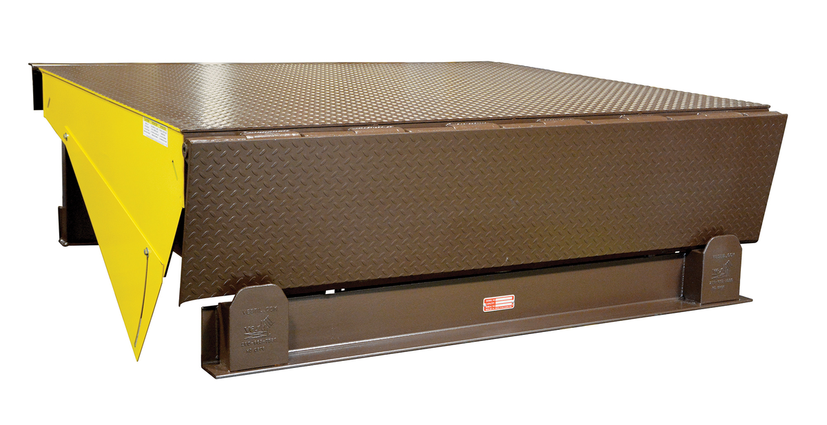 VESTIL EH-75-30 Electric Hydraulic Dock Leveler, 30000 lb., 7 x 5 Feet Size, Brown/Yellow, Steel | CE3CRB