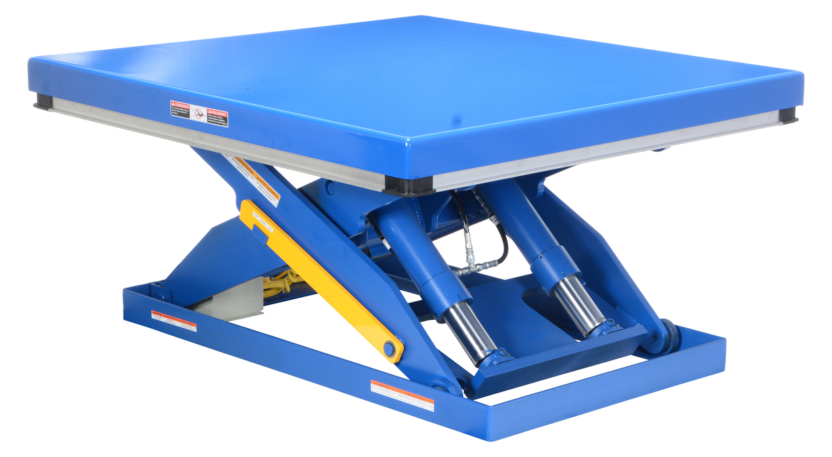 VESTIL EHLT-4848-4-43 Electric Hydraulic Lift Table, 4000 lb., 48 x 48 Inch Size, Blue, Steel | AG7RGR