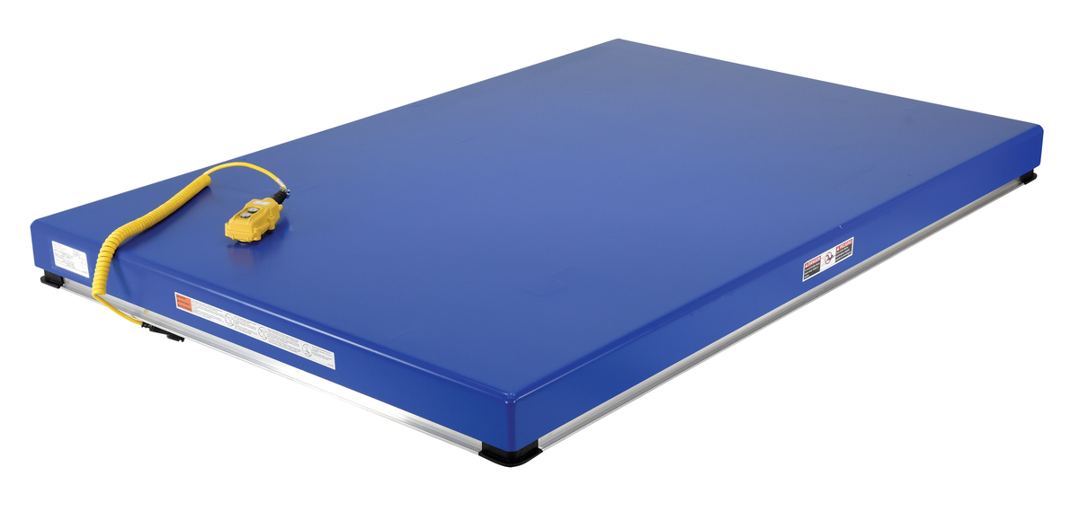 VESTIL EHLT-4872-5-44 Electric Hydraulic Lift Table, 5000 lb., 48 x 72 Inch Size, Blue, Steel | AG7RHA