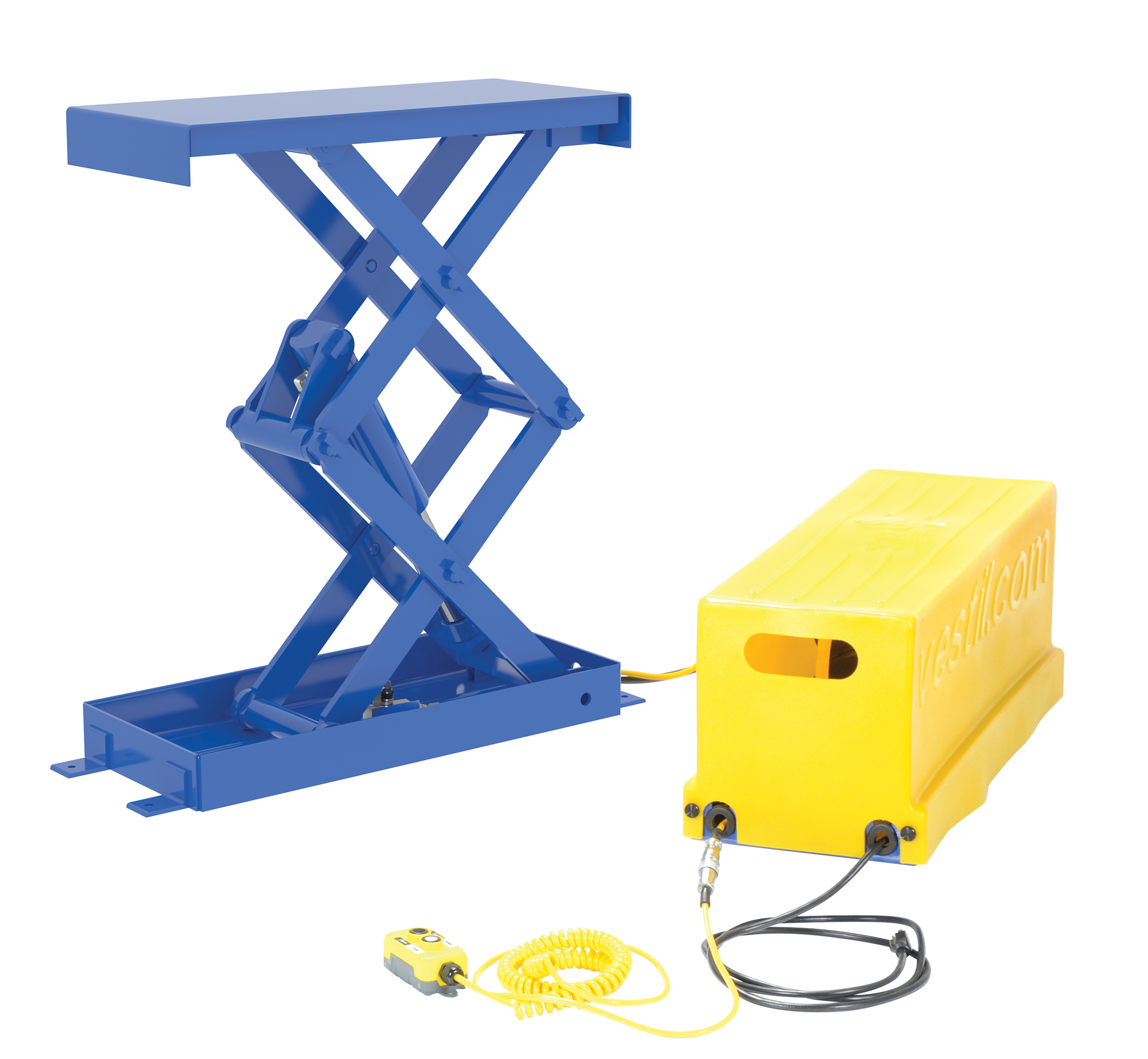 VESTIL EHLTSD2448-1-35 Double Shorty Narrow Scissor Lift Table, 24 Inch x 48 Inch Size | AG7RJW