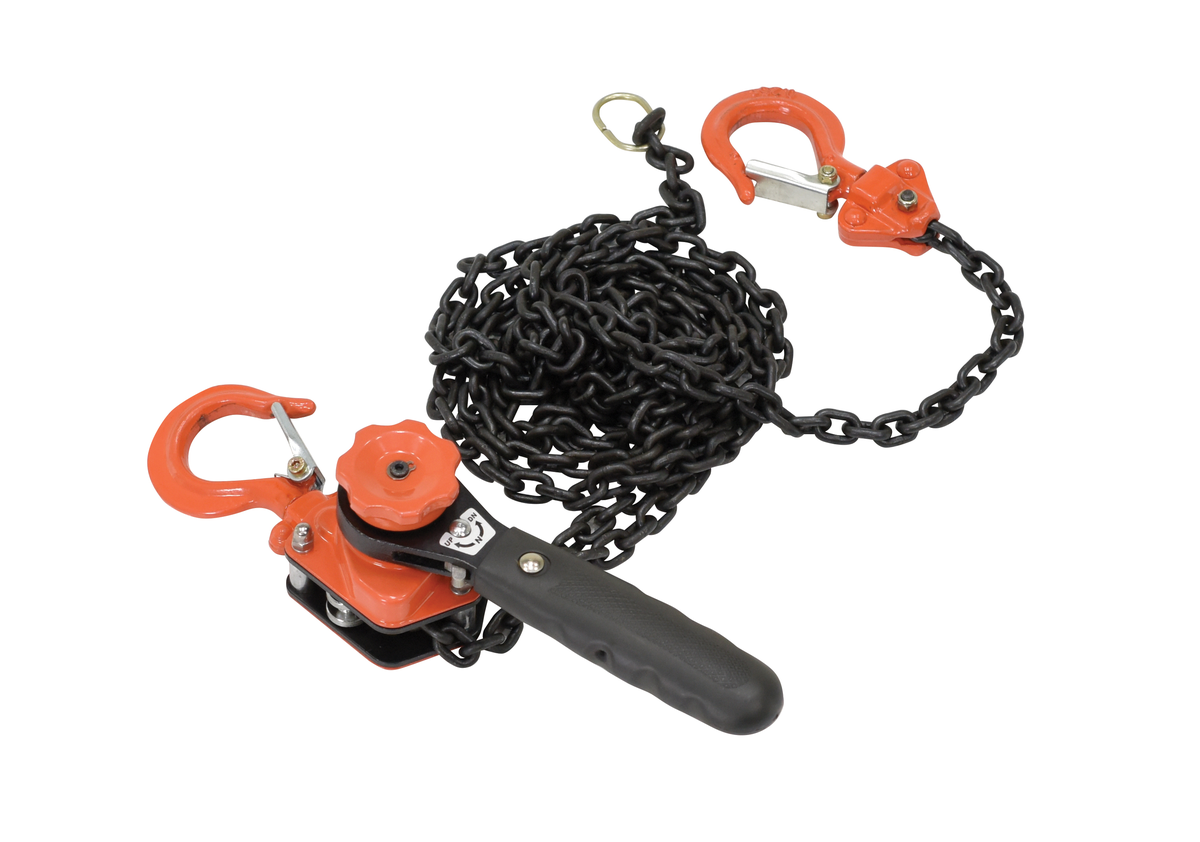 VESTIL ELH-05-10 Mighty Mini Lever Hoist, 10 Feet Chain, 500 Lb. Capacity, Orange, Steel | CE3DAU