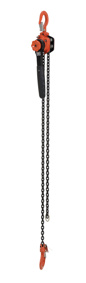 VESTIL ELH-10-5 Mighty Mini Lever Hoist, 5 Feet Chain, 1000 Lb. Capacity, Orange, Steel | CE3DBA