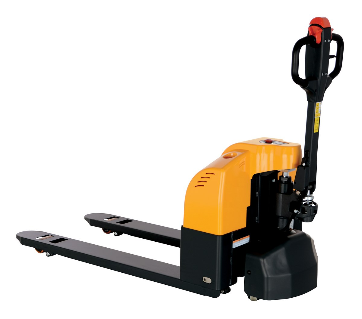 Steel Semi-Electric Pallet Truck 3300 lb Capacity, Yellow
