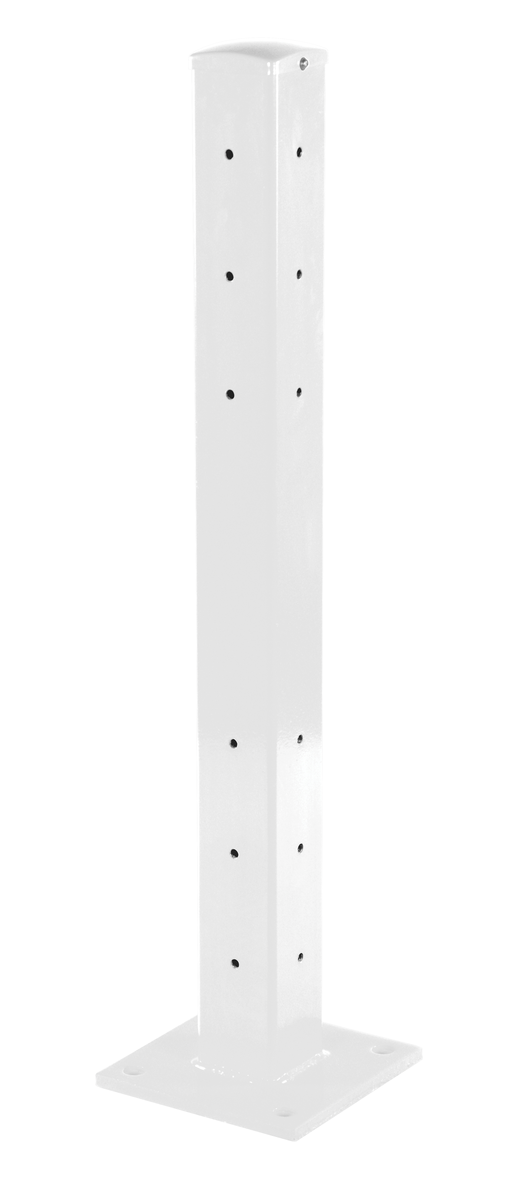 VESTIL GR-F3R-DI-TP42-WT Rigid Tube Post 42 Inch Bolt-On Style White | CY7KNK
