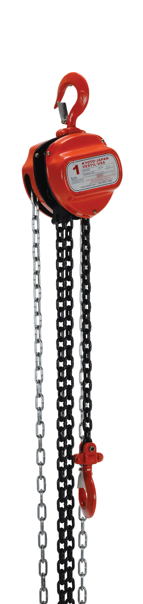VESTIL HCH-2-10 Manual Chain Hoist, 2000 Lb Capacity, 10 Feet Lift height | AG7TUU