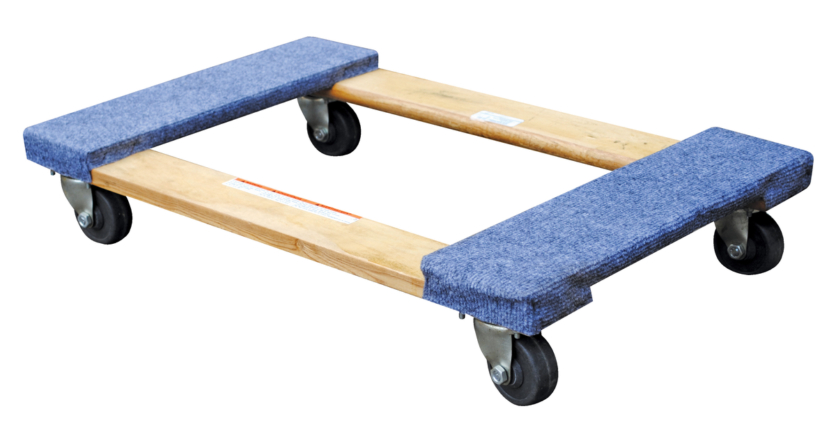 VESTIL HDOC-1830-9 Carpet End Hardwood Dolly, 900 Lb. Capacity, 18 Inch x 30 Inch Size | AG7TZW