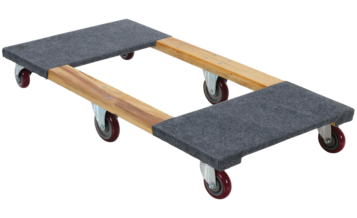 VESTIL HDOC-2448-12 Carpet End Hardwood Dolly, 1200 Lb. Capacity, 24 Inch x 48 Inch Size | AG7TZX