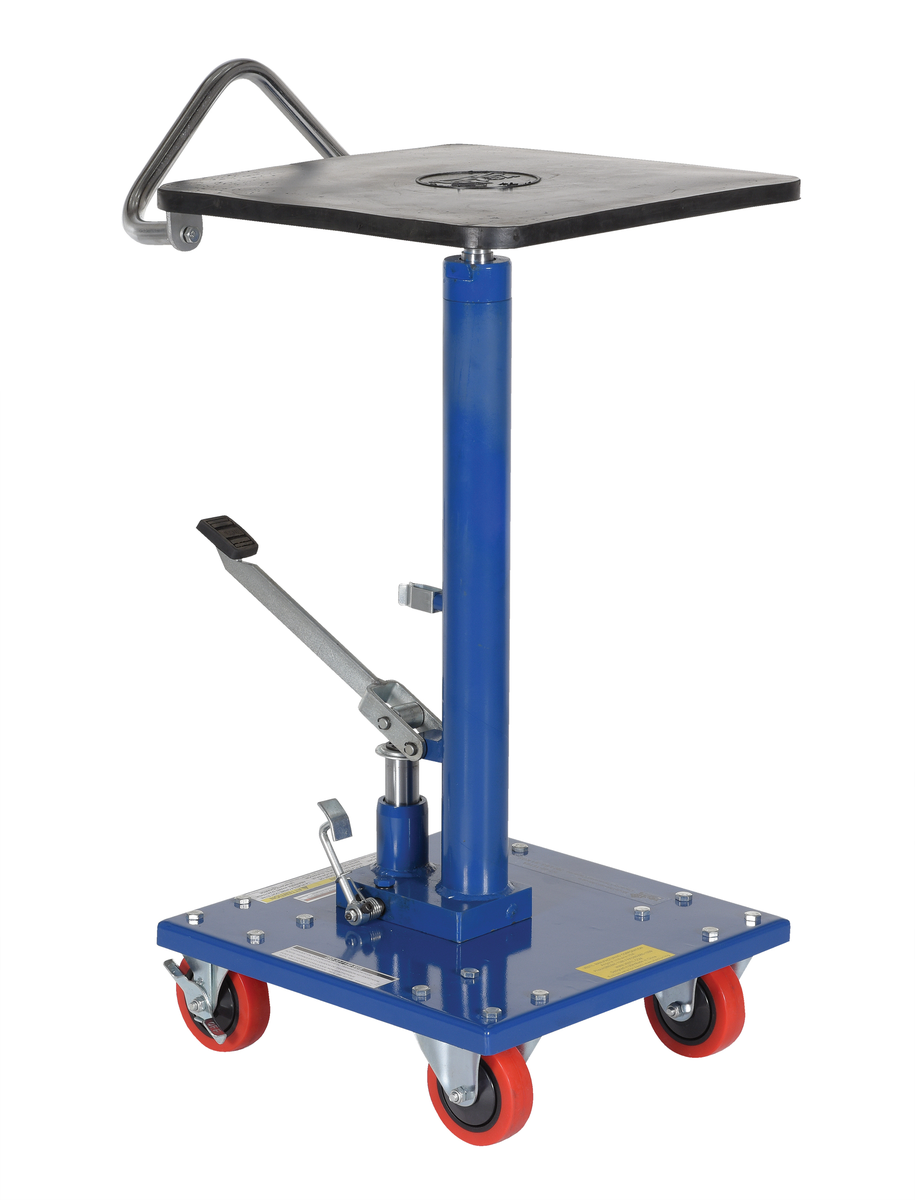Steel Hydraulic Post Table, 16 x 16 Inch, 200 lb Capacity, Blue