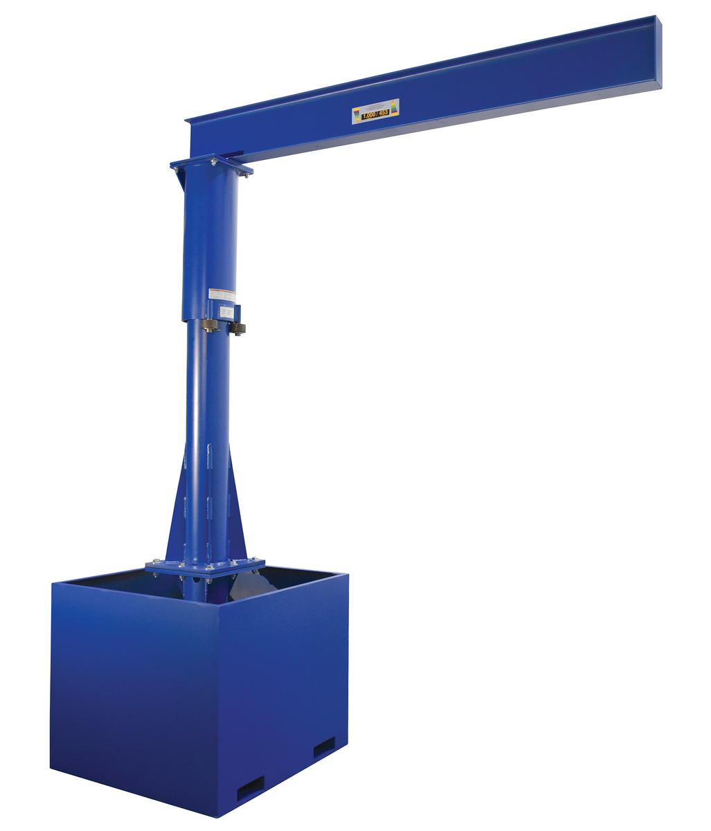 VESTIL JIB-CB-100-8-10 Portable Jib Crane, Fork Tube Base 1000 Lb. Capacity, 8 Feet | AG7UQH