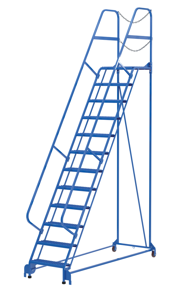 VESTIL LAD-MM-12-G Maintenance Ladder, 12 Step, Grip Strut, Steel | AG7VAL