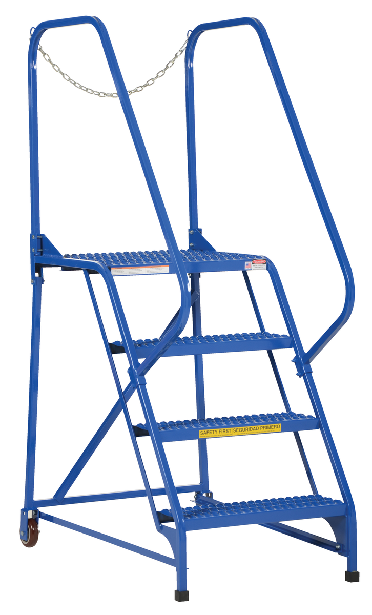 VESTIL LAD-MM-4-G Maintenance Ladder, 4 Step, Grip Strut, Steel | AG7VAT