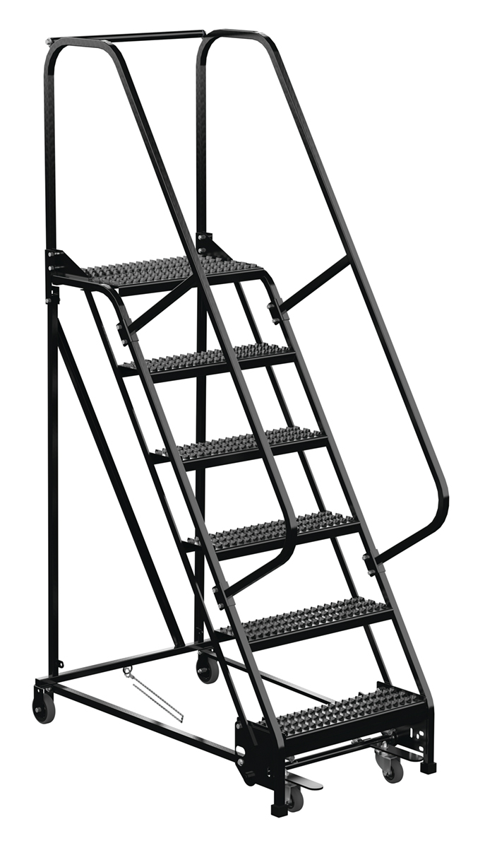 VESTIL LAD-PW-26-6-G-ESD Standard Slope Ladder, Grip Strut, ESD 23.5625 Inch Size, 6 Step | AG7VDC