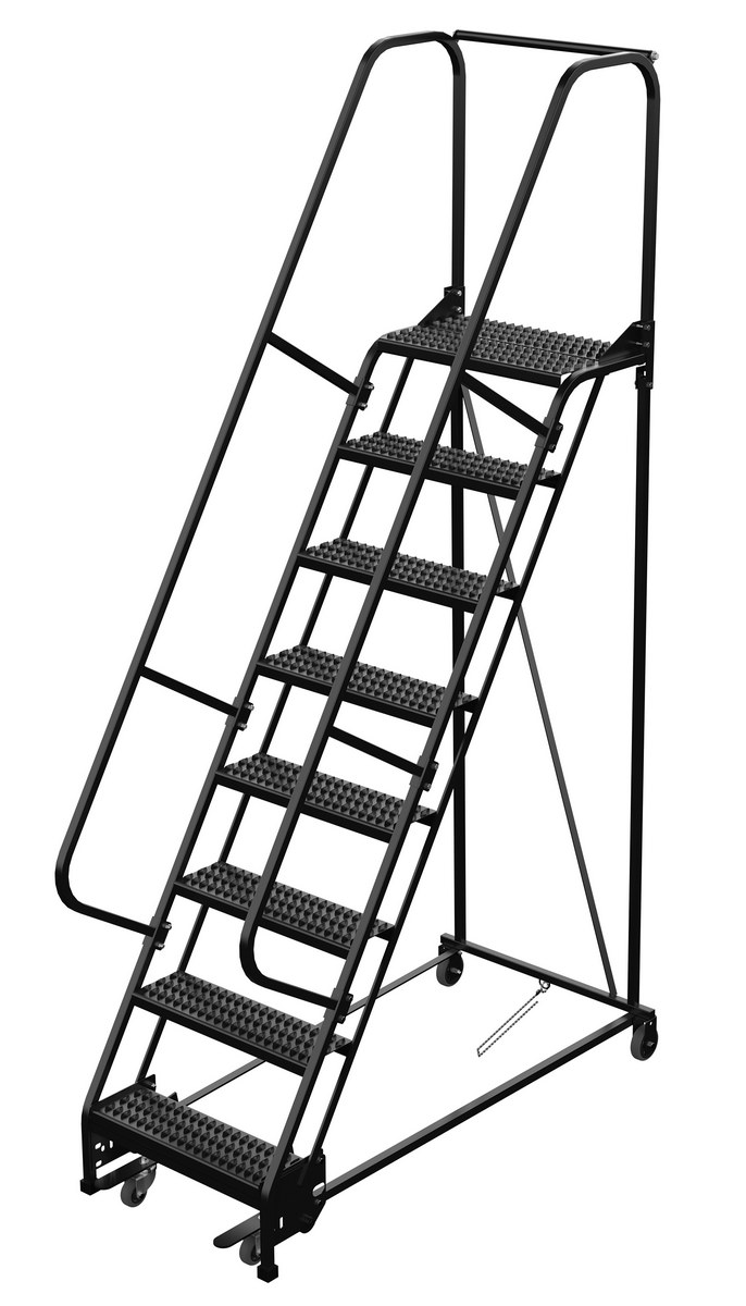 VESTIL LAD-PW-26-8-G-ESD Standard Slope Ladder, Grip Strut, ESD 23.5625 Inch Size, 8 Step | AG7VDH