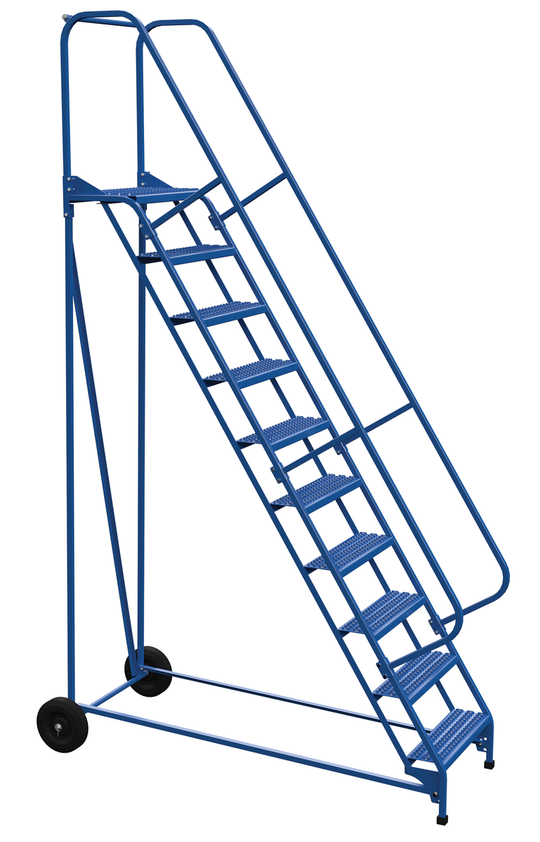 VESTIL LAD-RAF-10-24-G Roll-A-Fold Ladder, 58 Degree Grip Struct, 10 Step | AG7VET