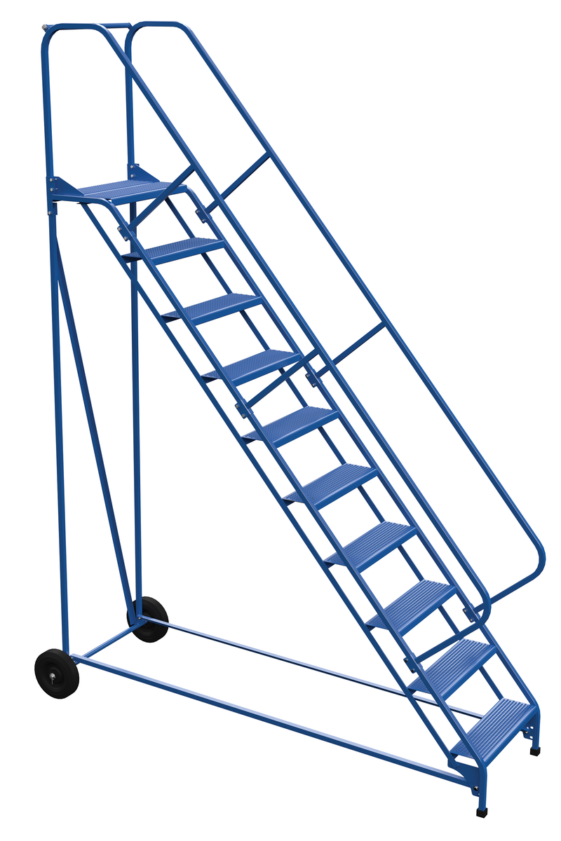VESTIL LAD-RAF-10-24-P-EZ Roll-A-Fold Ladder, 50 Degree Perforated, 10 Step | AG7VEW