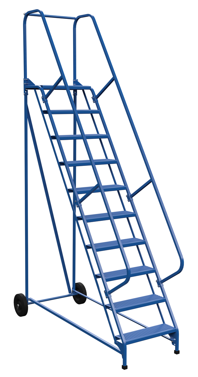 VESTIL LAD-RAF-10-24-P Roll-A-Fold Ladder, 58 Degree Perforated, 10 Step | AG7VEV