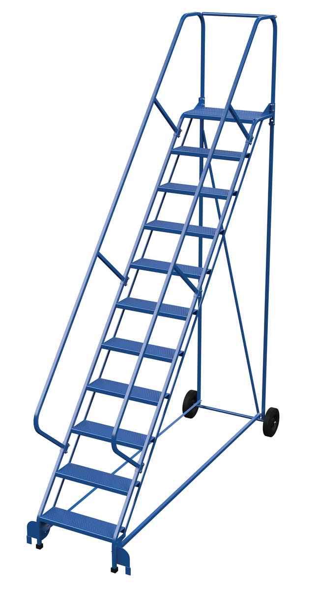 VESTIL LAD-RAF-11-24-P-EZ Roll-A-Fold Ladder, 50 Degree Perforated, 11 Step | AG7VFA