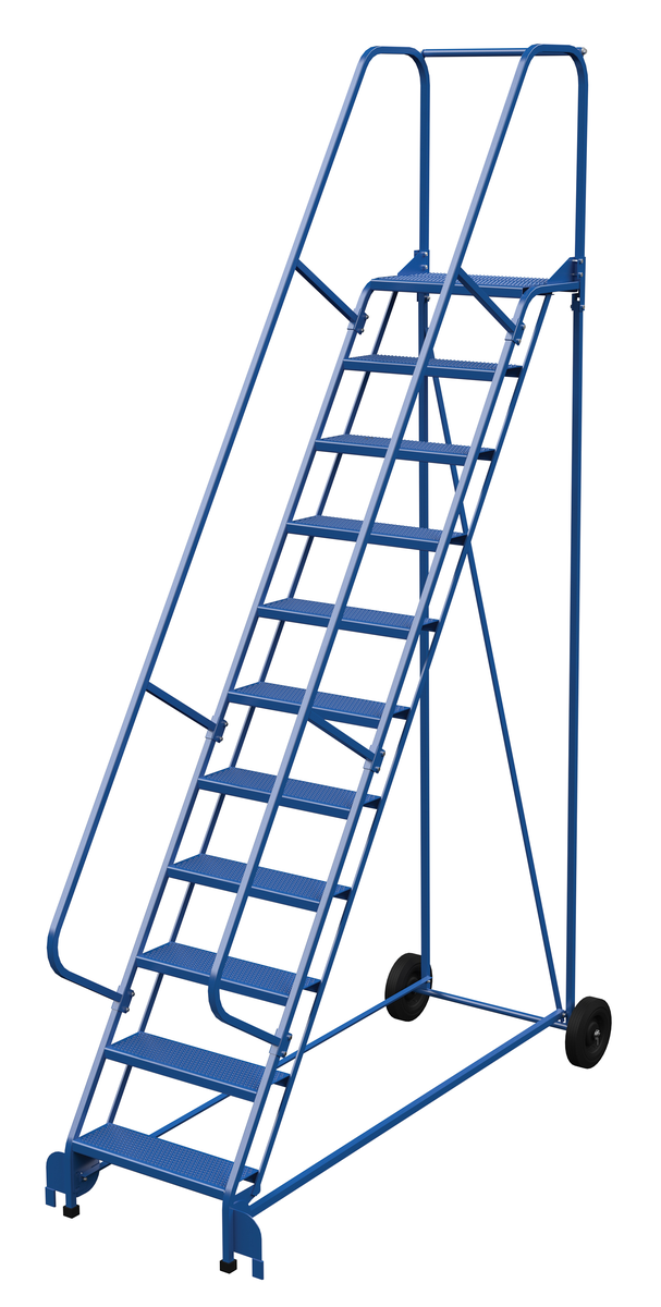 VESTIL LAD-RAF-11-24-P Roll-A-Fold Ladder, 58 Degree Perforated, 11 Step | AG7VEZ