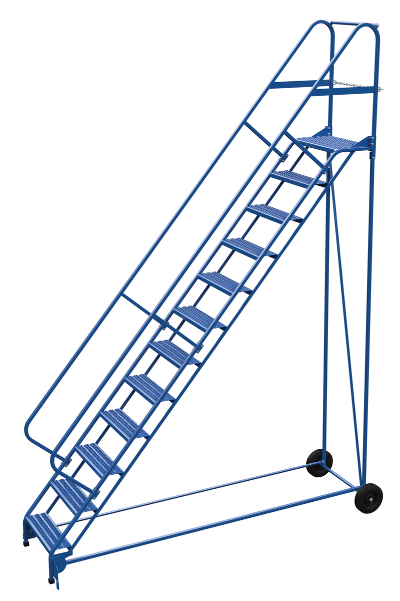 VESTIL LAD-RAF-12-24-G-EZ Roll-A-Fold Ladder, 50 Degree Grip Struct, 12 Step | AG7VFC