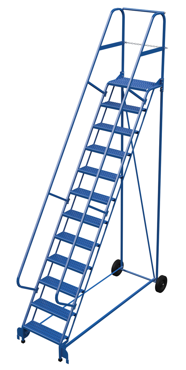 VESTIL LAD-RAF-12-24-G Roll-A-Fold Ladder, 58 Degree Grip Struct, 12 Step | AG7VFB